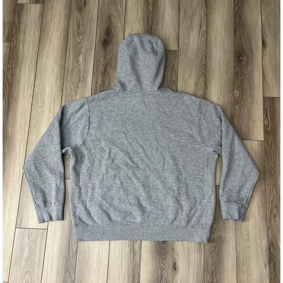 Nike Hoodie Men Large Gray Embroidered Swoosh Hooded Sweatshirt Casual Logo - Picture 4 of 8